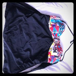 Bathing suit top and bottom tank top